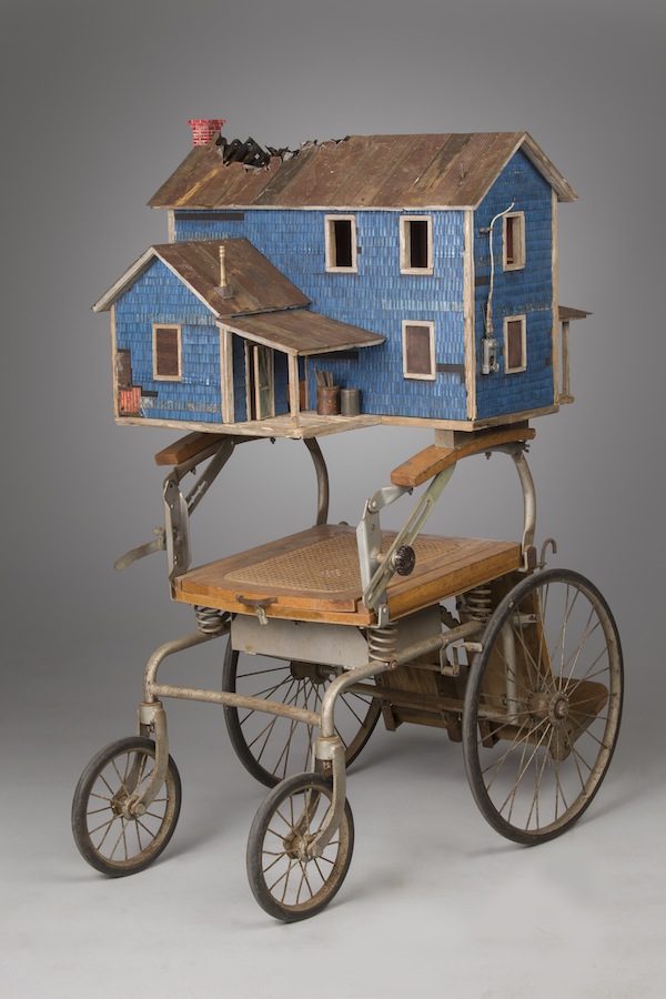 Burned House
2012
wood, steel, paint, found objects
51"x27"x38"
